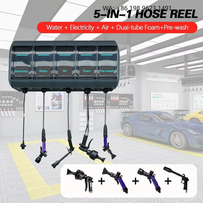 Heavy Equipment Washing - 洗車ホースリール スチール製ヘビーデューティー壁掛け式業務用洗車機器