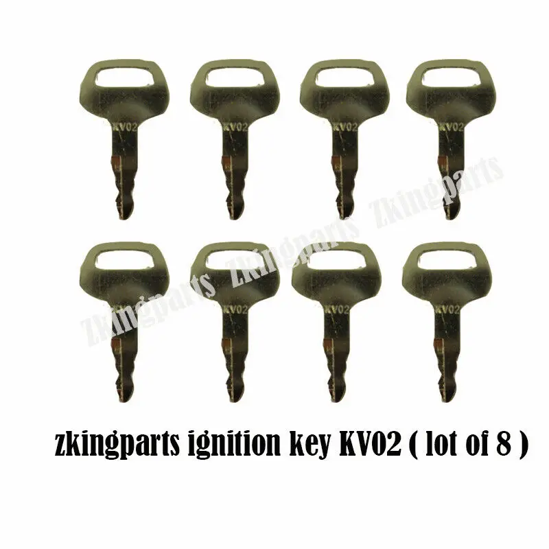 Heavy Equipment Logos - ロゴ入り重機用キー8個セット KV02 カトウ掘削機用