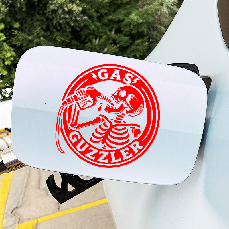 1PC 面白いスカル飲料ガソリンステッカー - ハロウィンテ - Heavy Equipment Stickers のレビューと価格