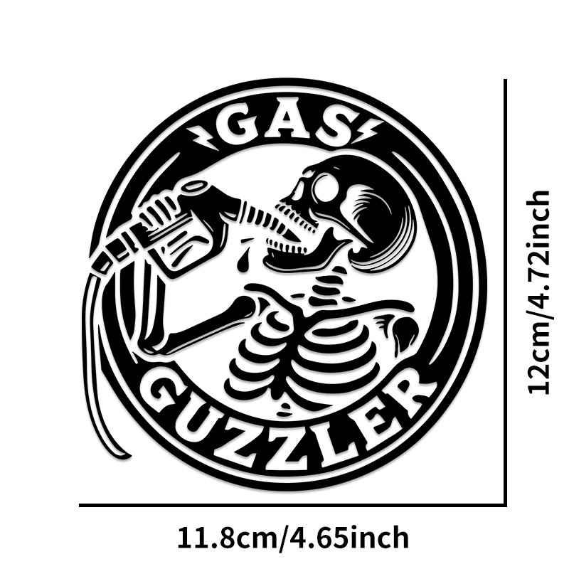 1PC 面白いスカル飲料ガソリンステッカー - ハロウィンテ - Heavy Equipment Stickers のレビューと価格