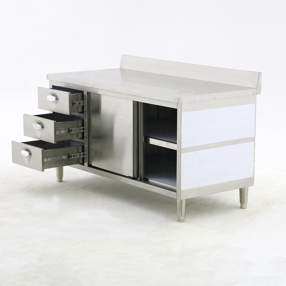 業務用頑丈ステンレス製厨房収納キャビネット スライドドア食器 - Heavy Equipment In Kitchen のレビューと価格