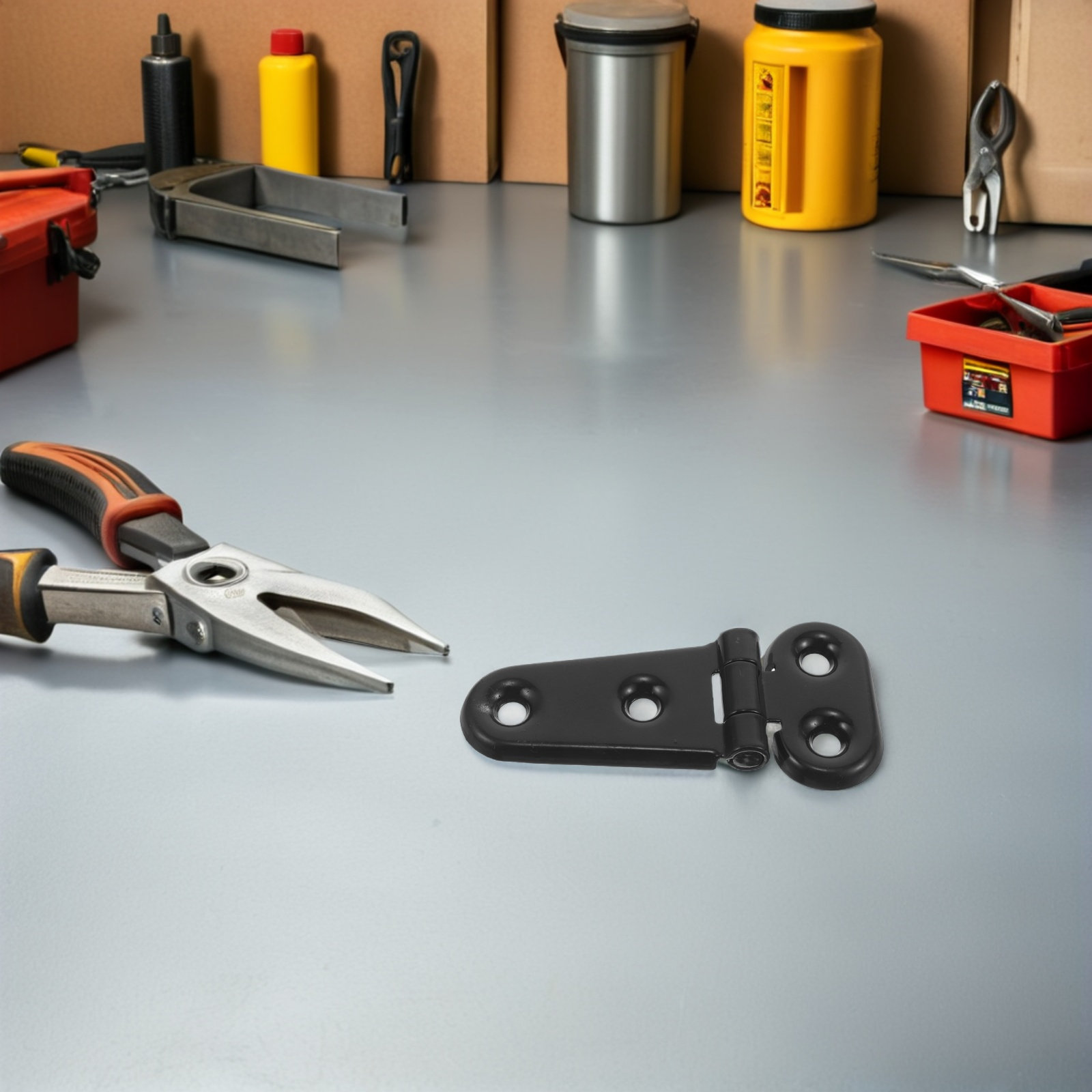 フォークリフト用フードヒンジ2個。頑丈な粉体塗装仕上げの金属 - Heavy Equipment Maintenance のレビューと価格