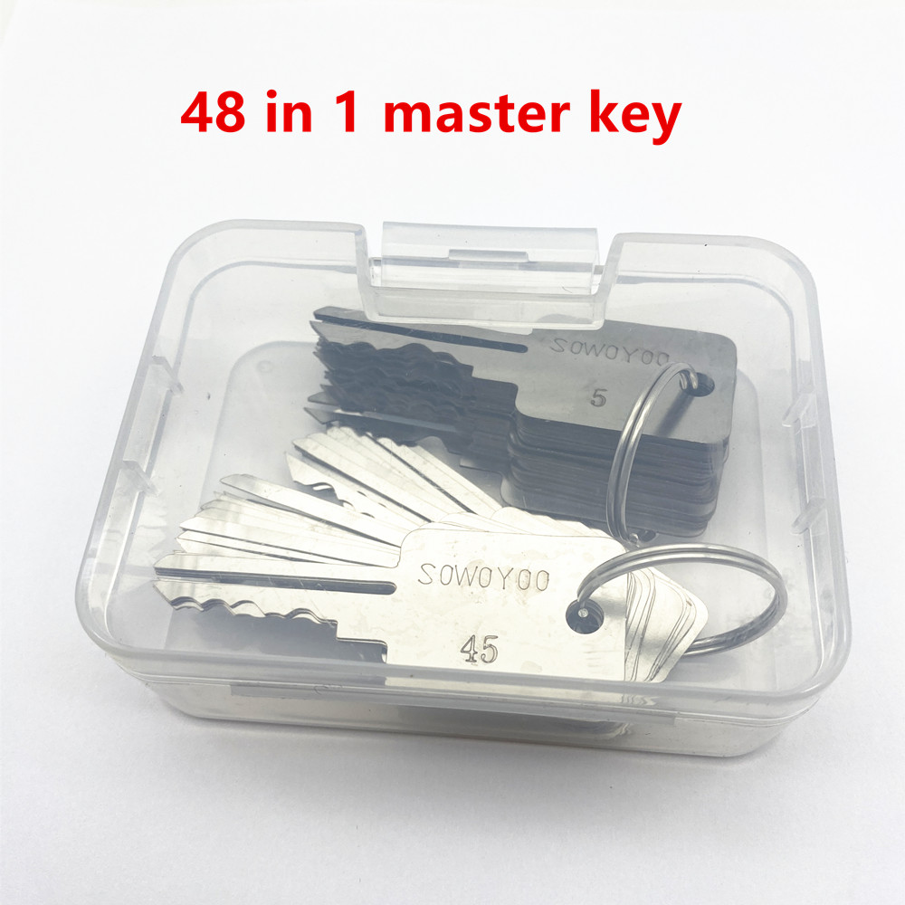 プロの鍵屋用 48 in 1 ユニバーサルマスターキーセット - Heavy Equipment Keys Master Set のレビューと価格