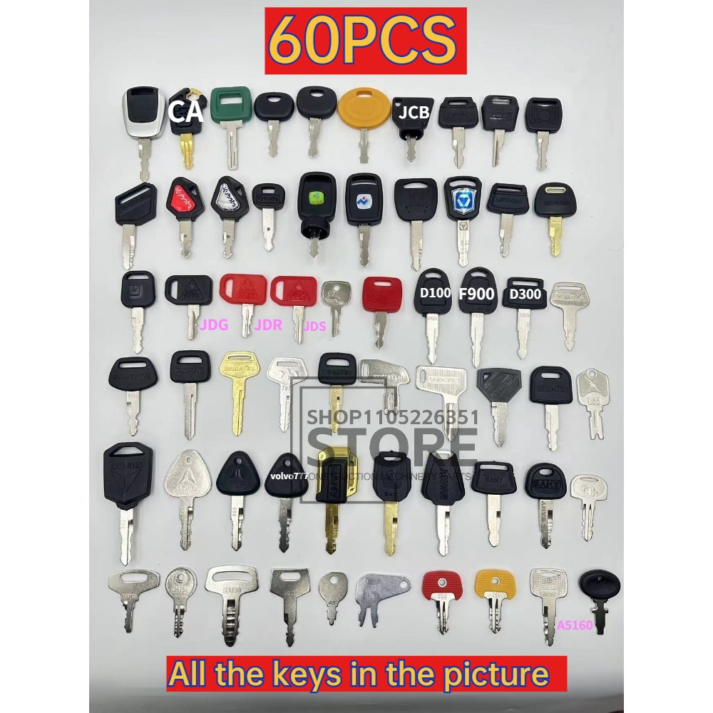 60/42/35/13/10個入り マスターイグニッションキ - Heavy Equipment Keys Master Set のレビューと価格