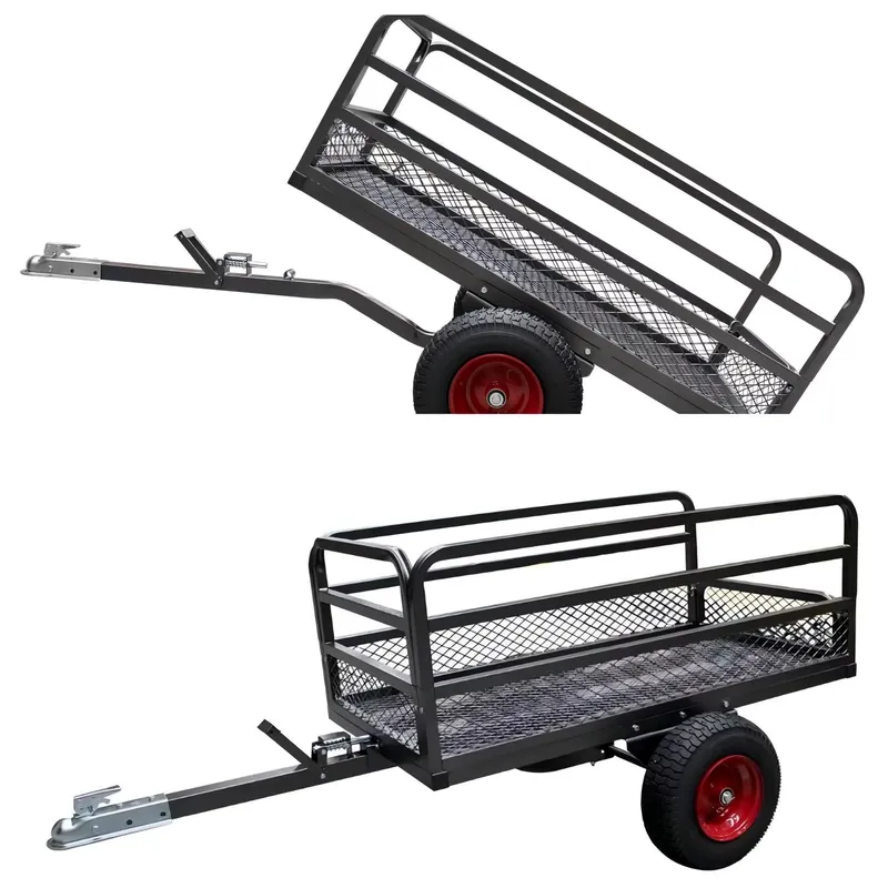 ATV用ダンプトレーラー、防錆スチールメッシュユーティリティ - Heavy Equipment Hauling のレビューと価格