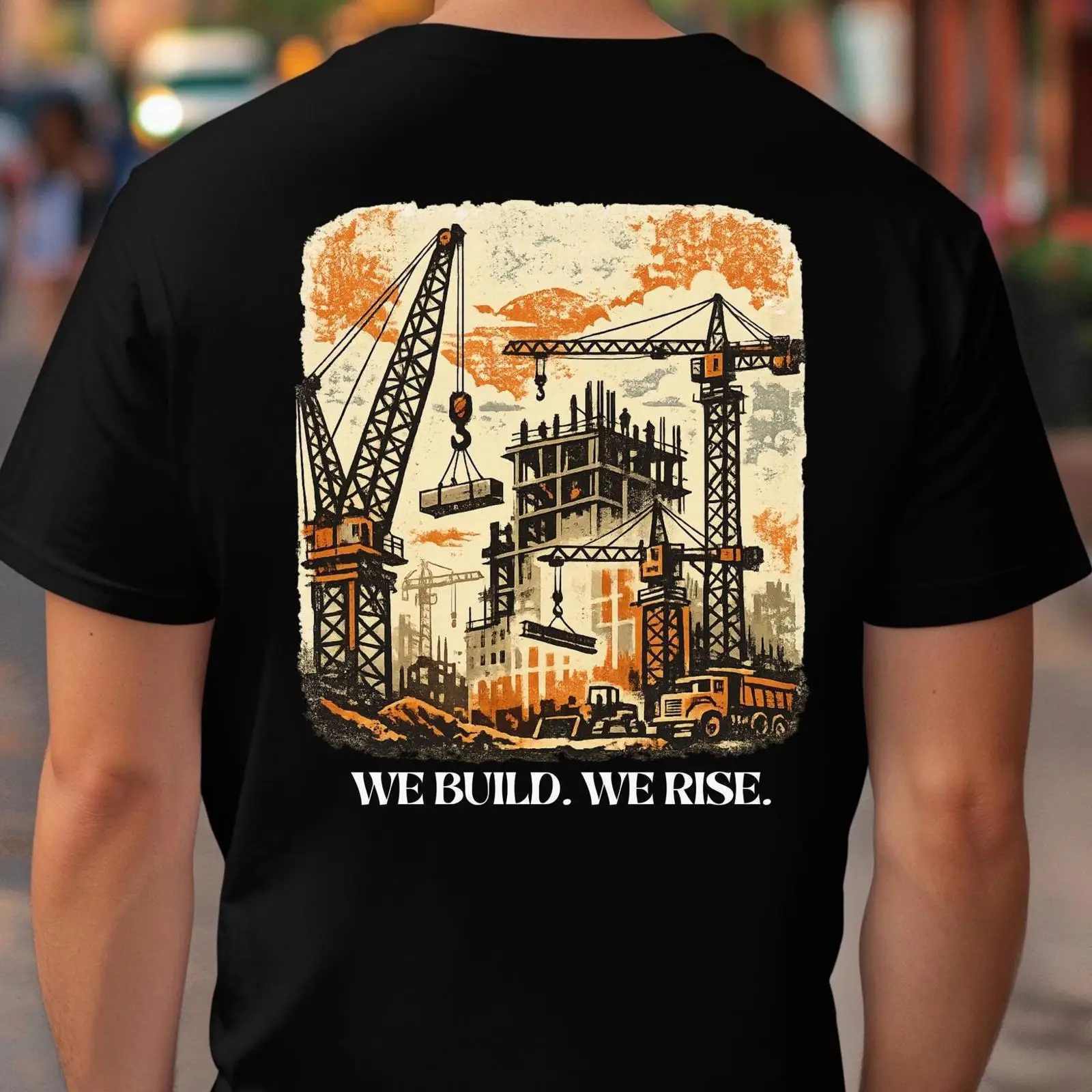 We Build Rise Construction Tシャ - Heavy Equipment Union のレビューと価格